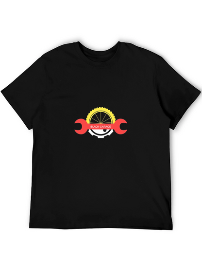 Black Garage Bike Mechanic T-Shirt