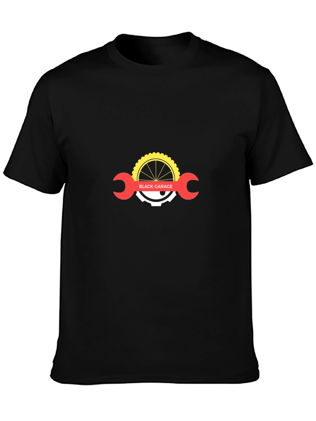 Black Garage Bike Mechanic T-Shirt