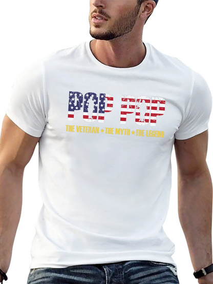 Pop Pop Veteran T-Shirt - The Myth The Legend