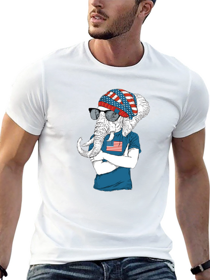 Patriotic Elephant T-Shirt - USA Pride