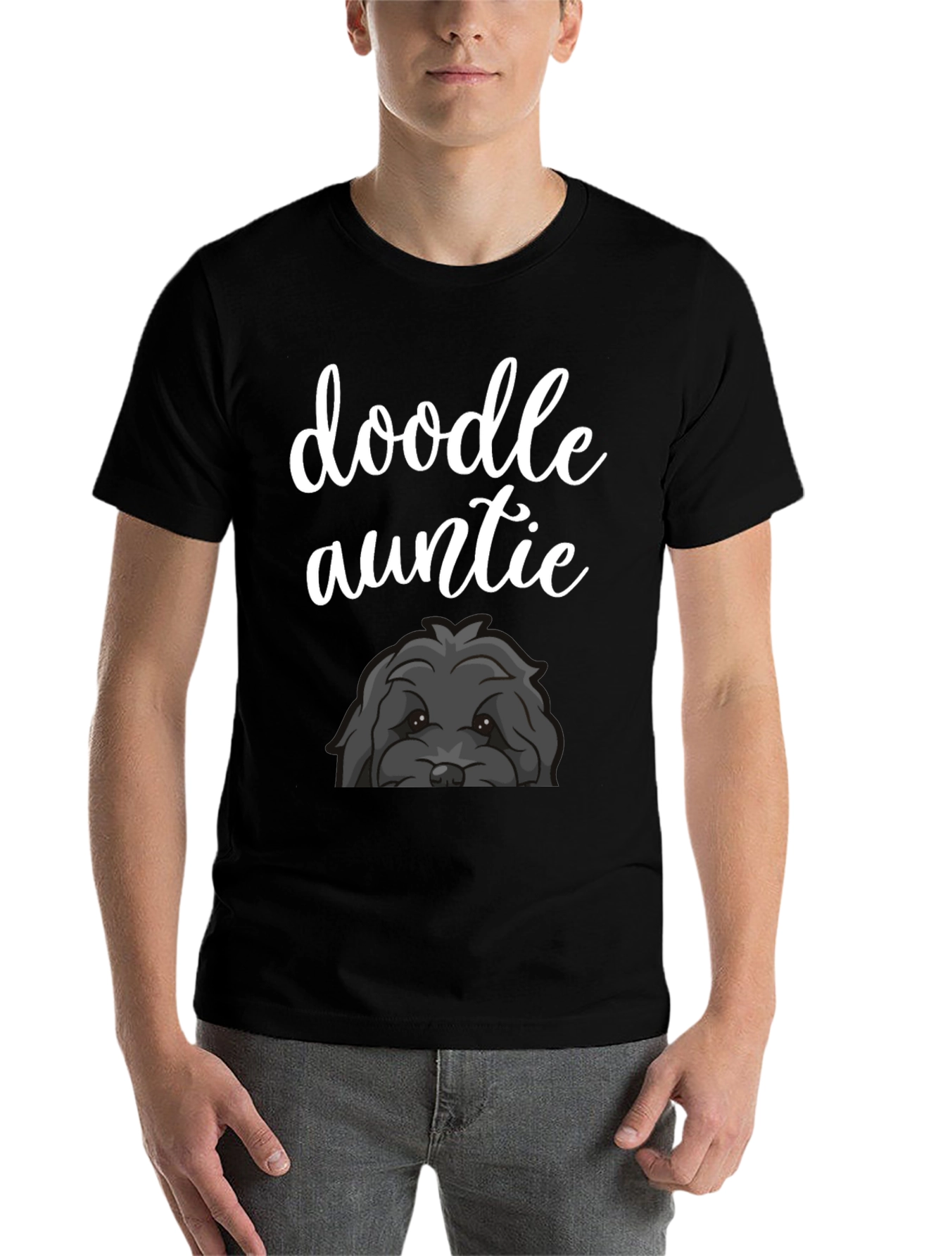 Doodle Auntie Black T-Shirt