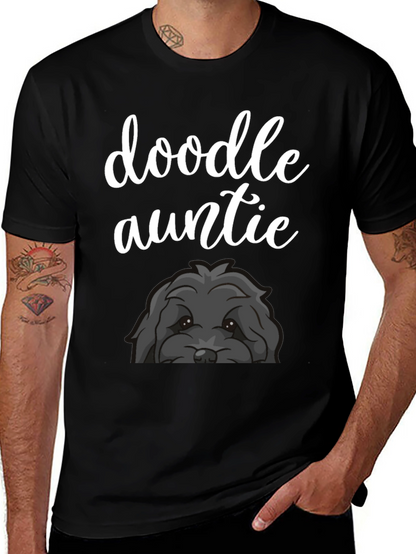 Doodle Auntie Black T-Shirt