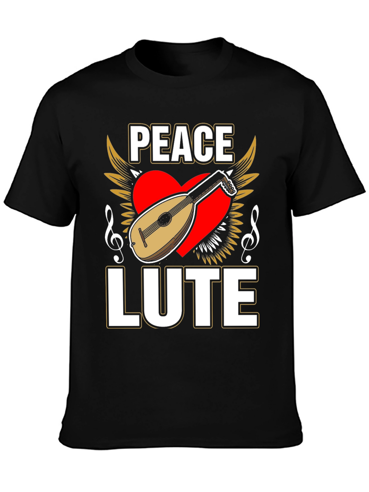 Peace Lute T-Shirt - Musical Harmony Tee