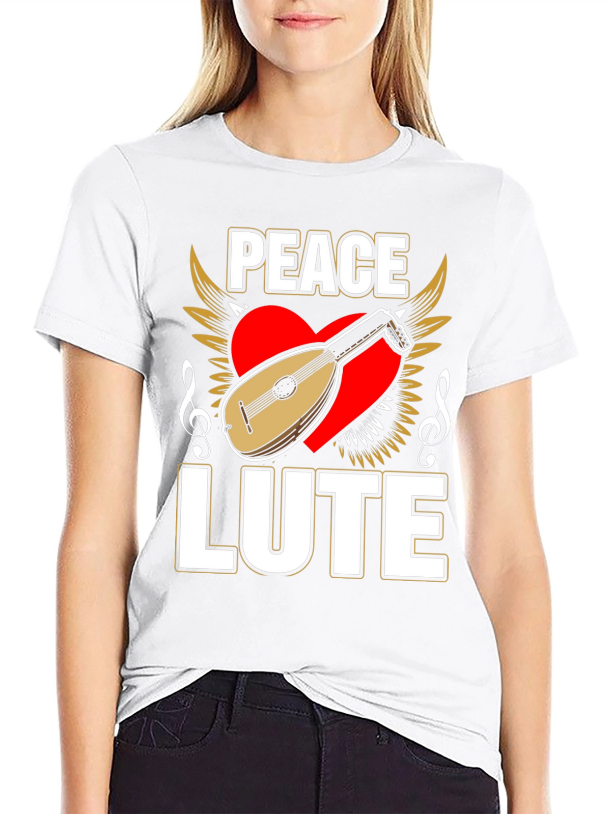 Peace Lute T-Shirt - Musical Harmony Tee