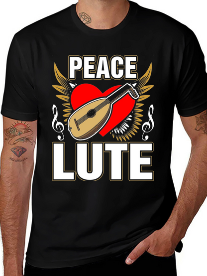 Peace Lute T-Shirt - Musical Harmony Tee