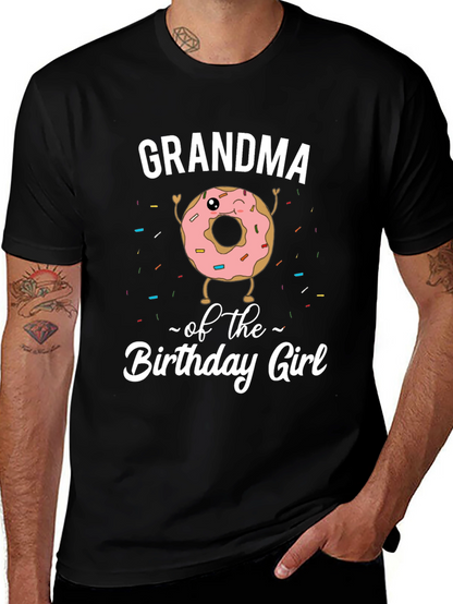 Grandma Birthday Girl Donut T-Shirt