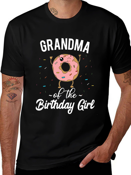 Grandma Birthday Girl Donut T-Shirt