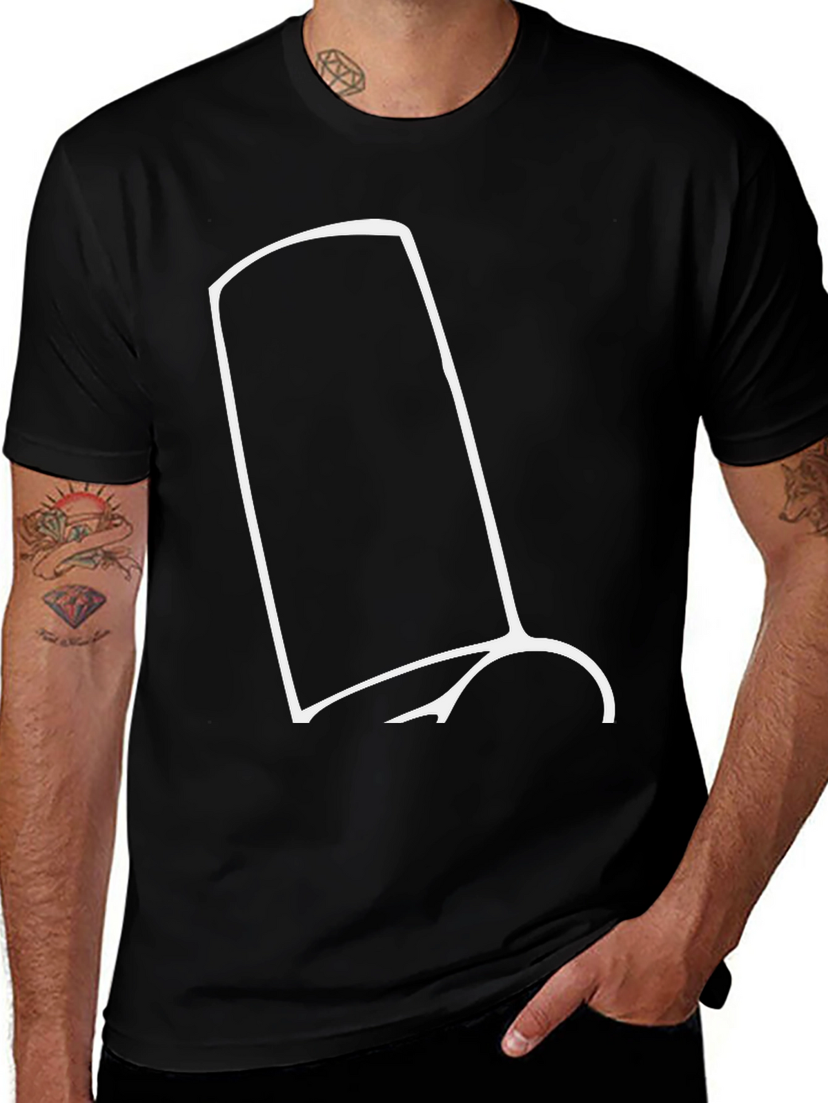 Chef Hat Graphic Black T-Shirt