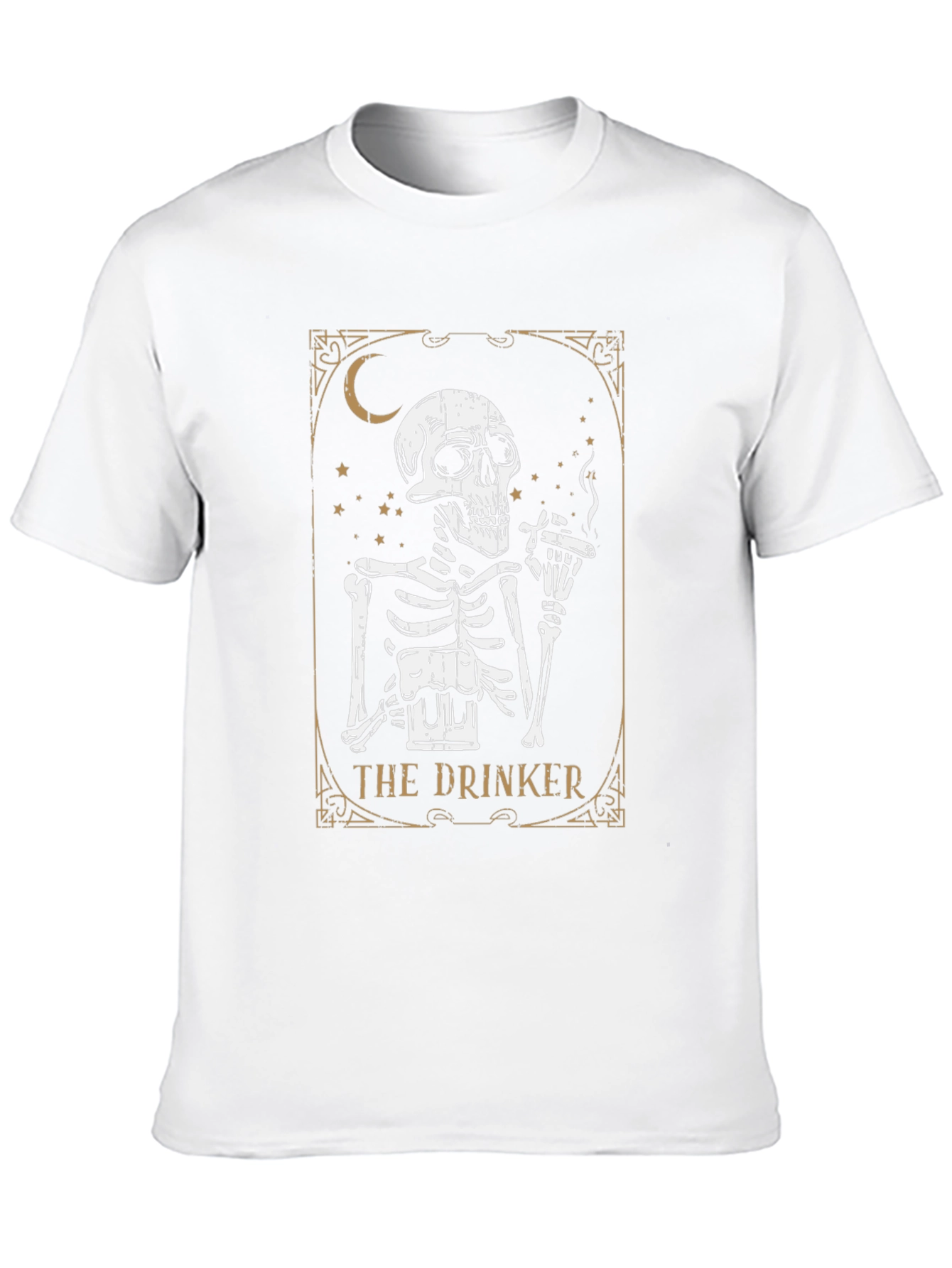 The Drinker Skeleton T-Shirt - Black Graphic Tee