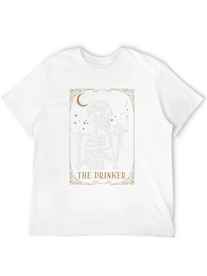 The Drinker Skeleton T-Shirt - Black Graphic Tee