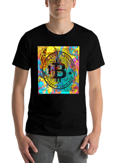 Bitcoin Crypto Art Black T-Shirt