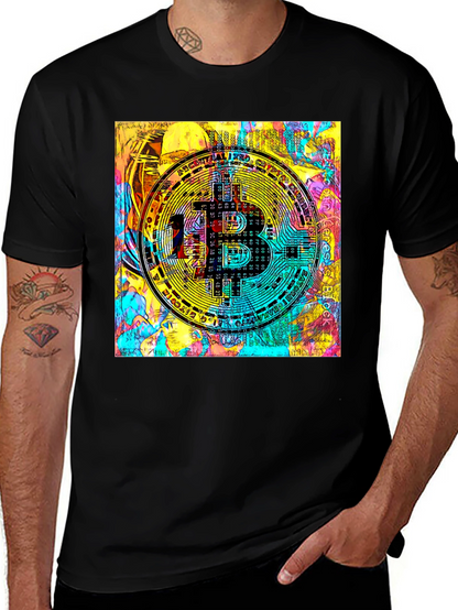 Bitcoin Crypto Art Black T-Shirt