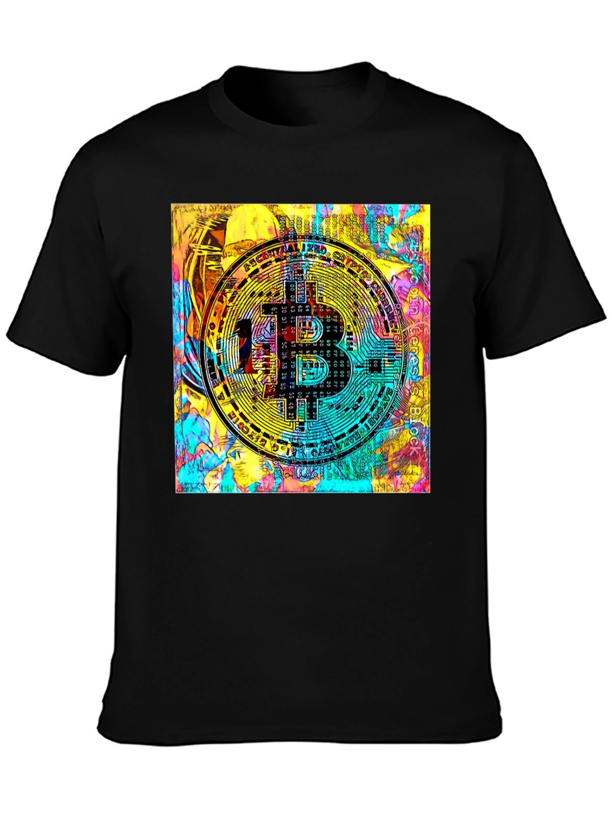 Bitcoin Crypto Art Black T-Shirt