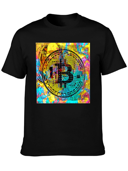 Bitcoin Crypto Art Black T-Shirt