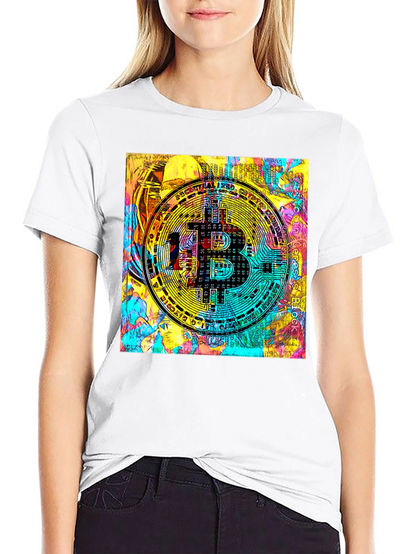 Bitcoin Crypto Art Black T-Shirt