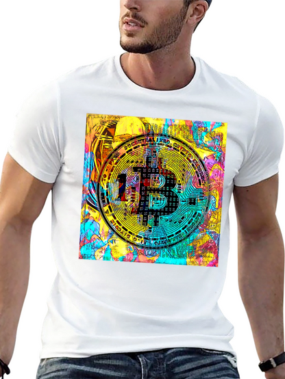 Bitcoin Crypto Art Black T-Shirt