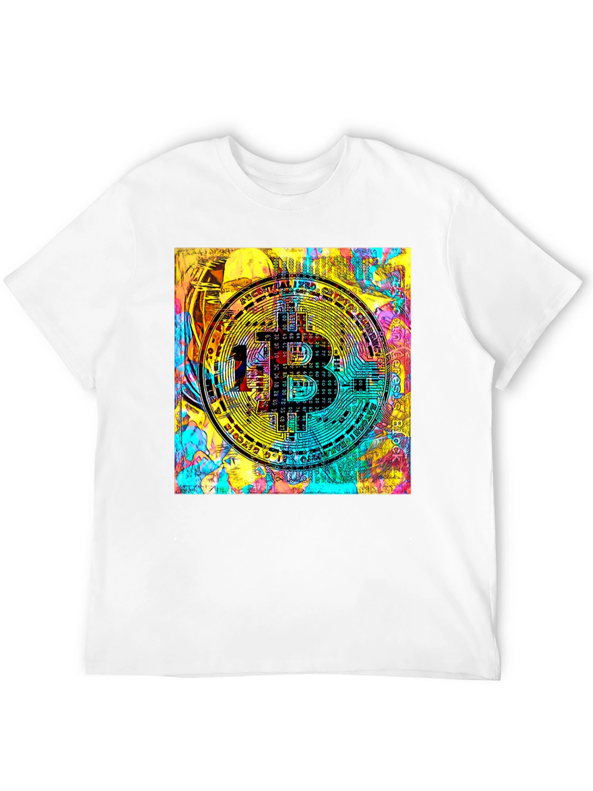 Bitcoin Crypto Art Black T-Shirt
