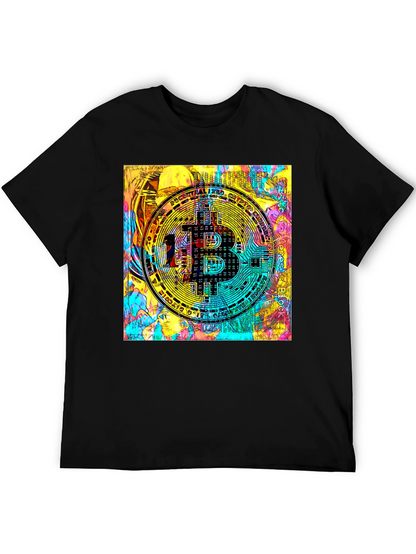 Bitcoin Crypto Art Black T-Shirt