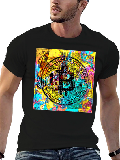 Bitcoin Crypto Art Black T-Shirt