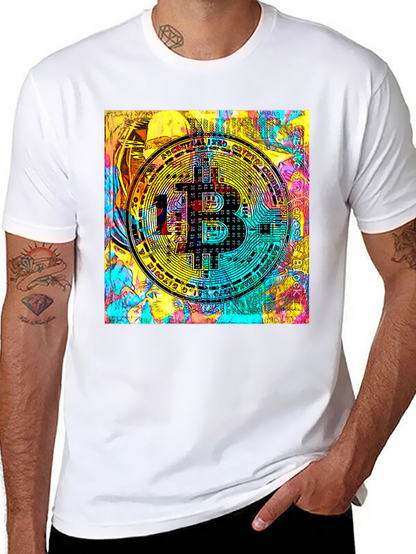 Bitcoin Crypto Art Black T-Shirt