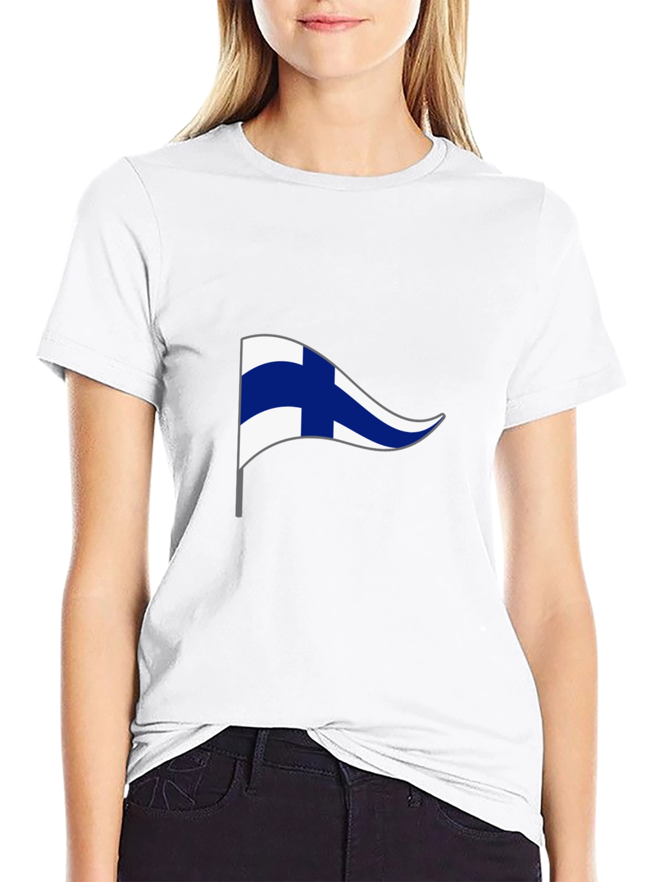 Finland Pennant Flag Graphic T-Shirt