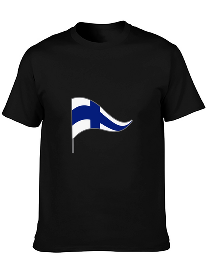 Finland Pennant Flag Graphic T-Shirt
