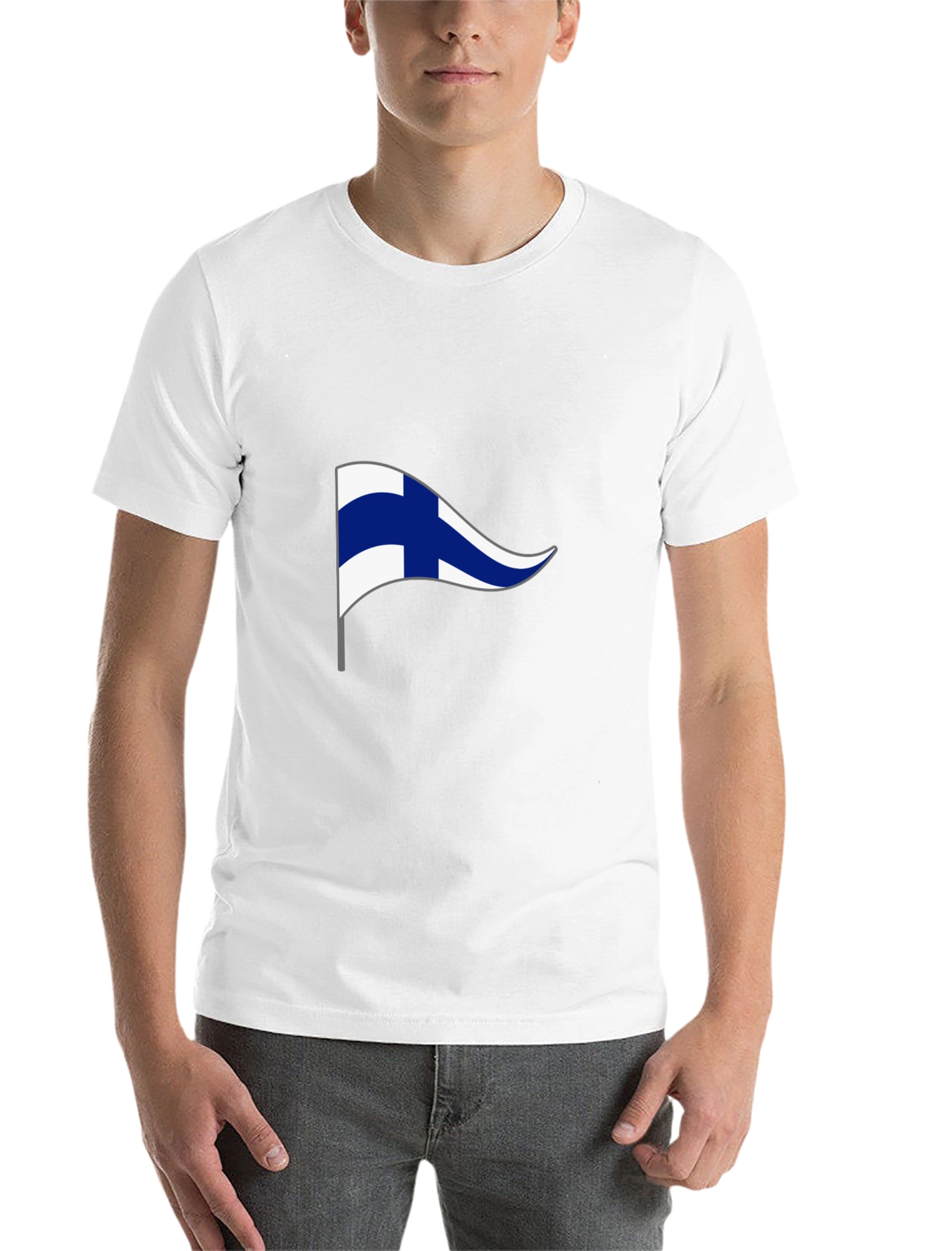 Finland Pennant Flag Graphic T-Shirt