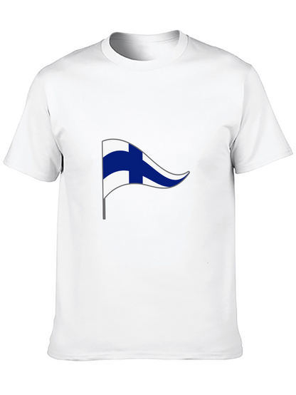 Finland Pennant Flag Graphic T-Shirt