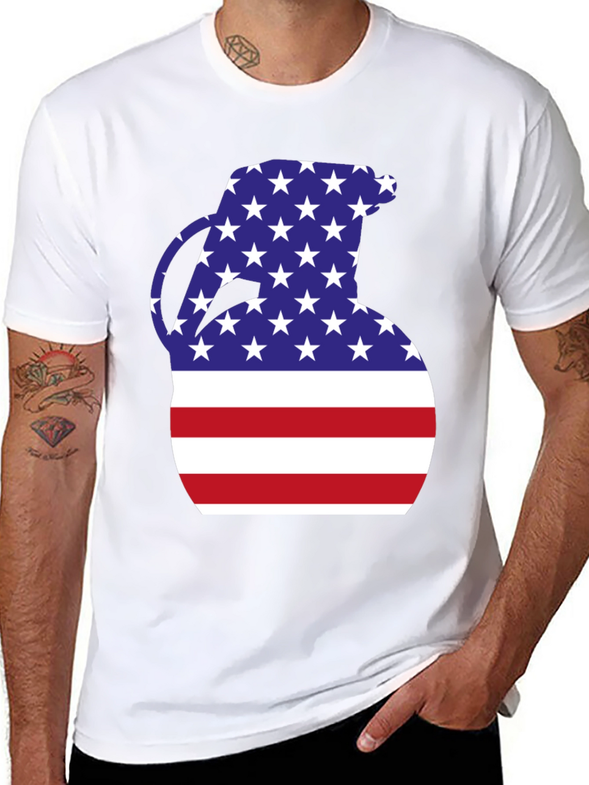 American Flag Grenade T-Shirt