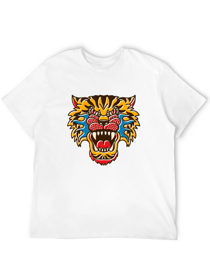 Bold Graphic Tee - Fierce Tiger Print