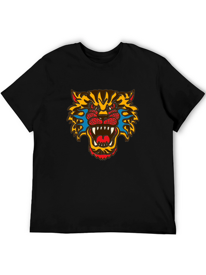 Bold Graphic Tee - Fierce Tiger Print