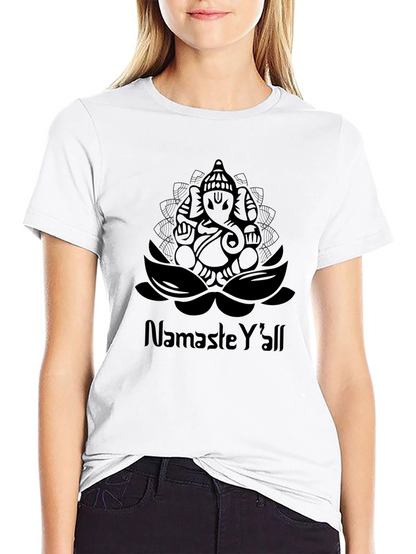 Namaste Yall Ganesha Graphic T-Shirt - Stylish Comfort