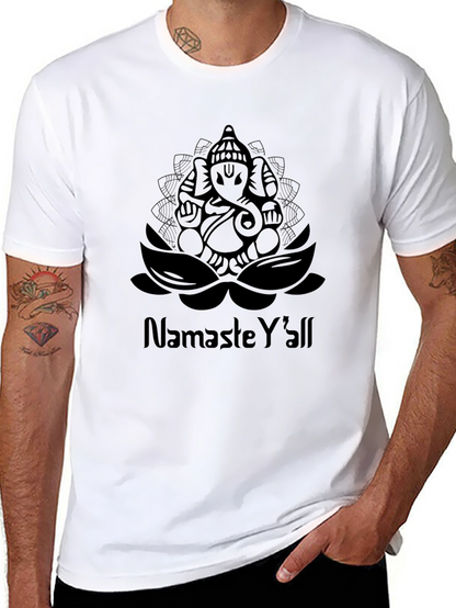 Namaste Yall Ganesha Graphic T-Shirt - Stylish Comfort