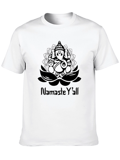 Namaste Yall Ganesha Graphic T-Shirt - Stylish Comfort