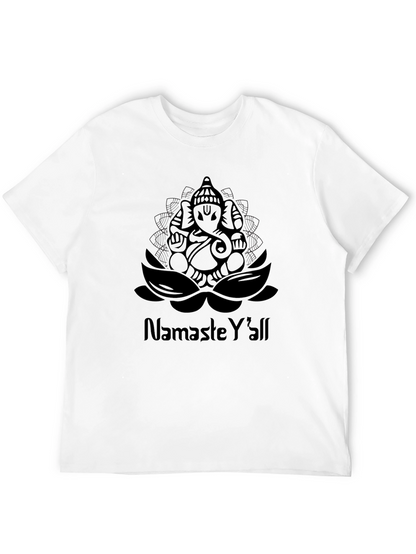 Namaste Yall Ganesha Graphic T-Shirt - Stylish Comfort