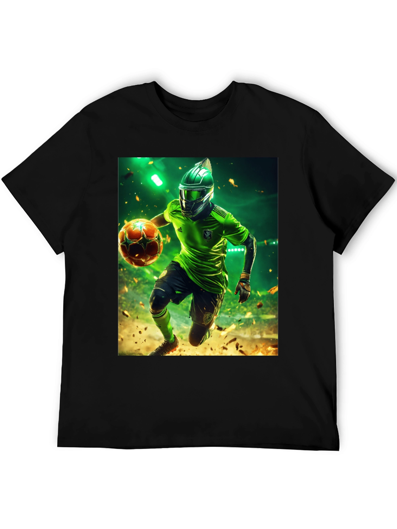 Futuristic Soccer Player Graphic Tee
