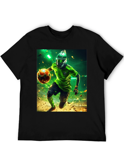 Futuristic Soccer Player Graphic Tee