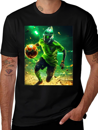 Futuristic Soccer Player Graphic Tee