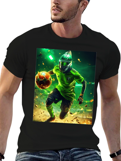 Futuristic Soccer Player Graphic Tee