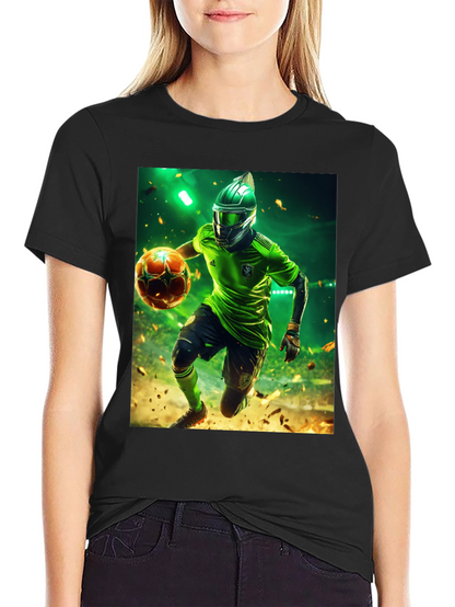 Futuristic Soccer Player Graphic Tee