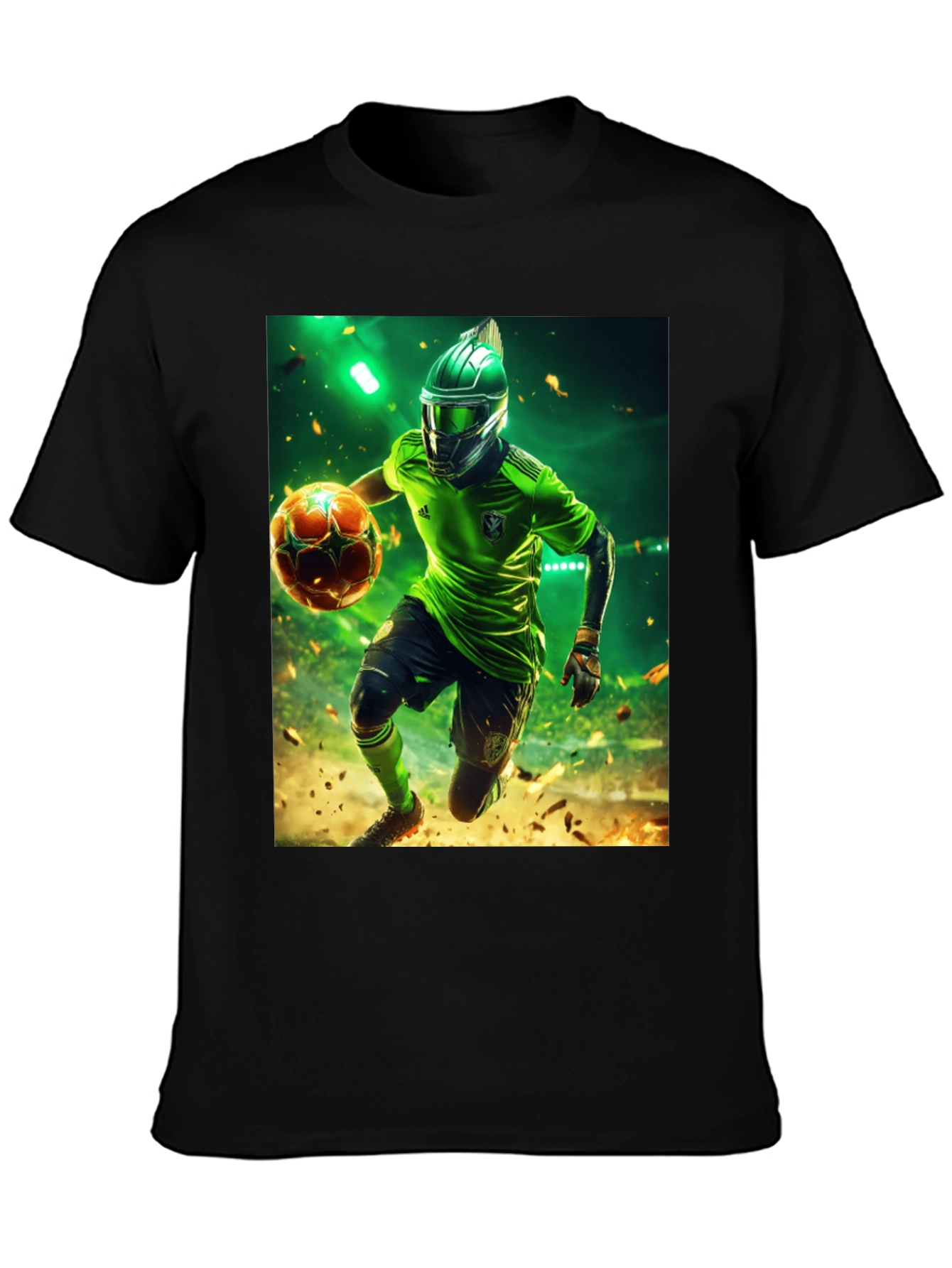 Futuristic Soccer Player Graphic Tee