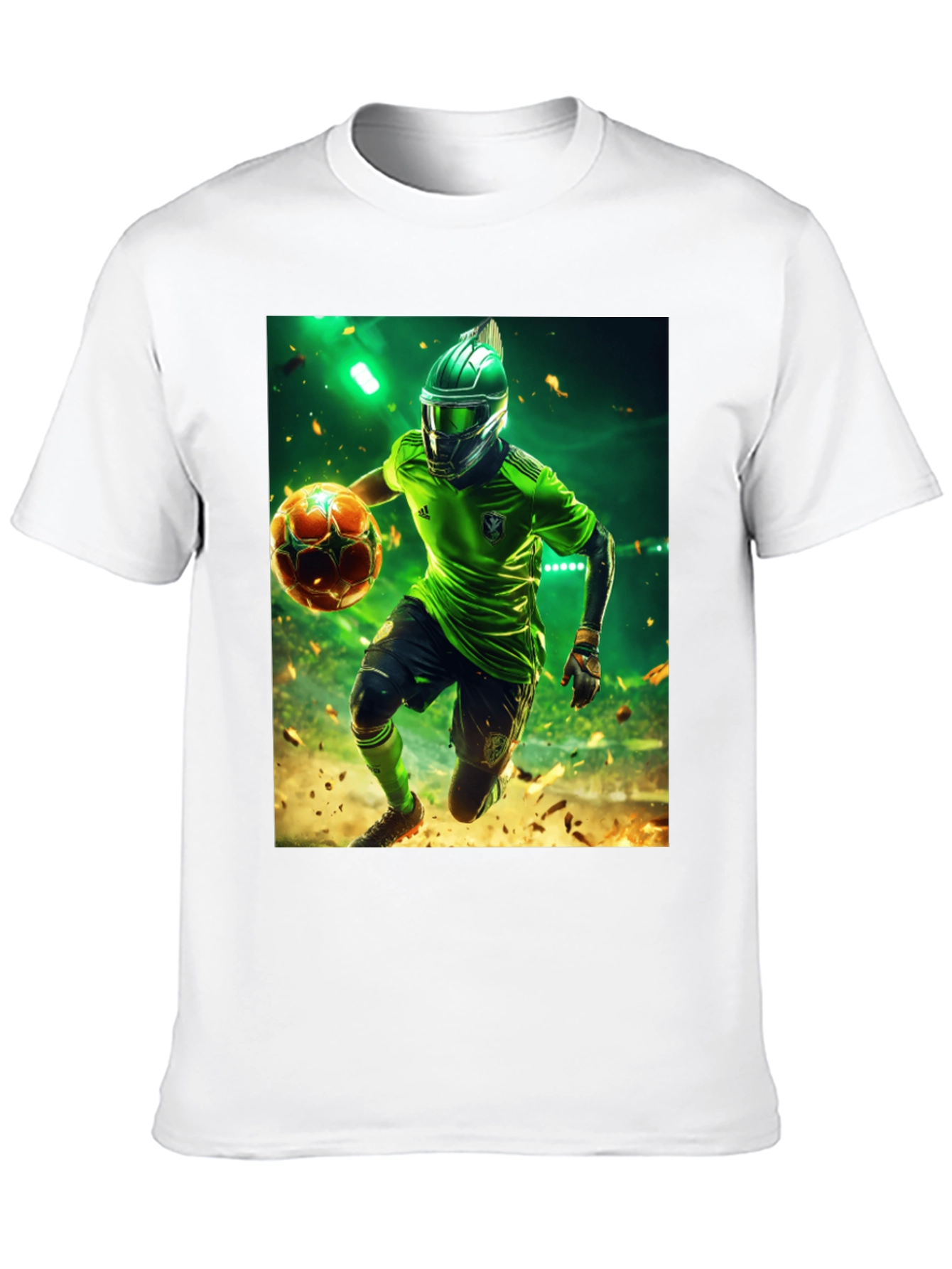 Futuristic Soccer Player Graphic Tee