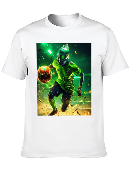 Futuristic Soccer Player Graphic Tee