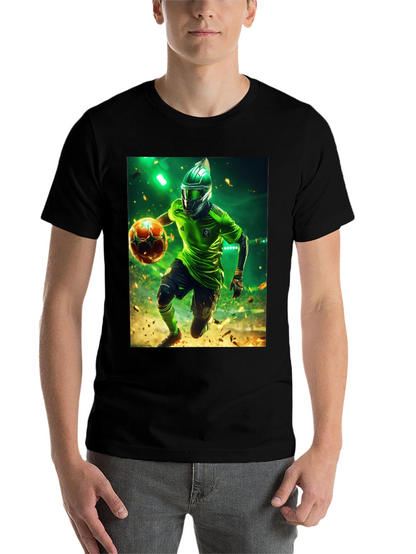 Futuristic Soccer Player Graphic Tee