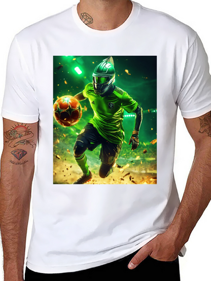 Futuristic Soccer Player Graphic Tee