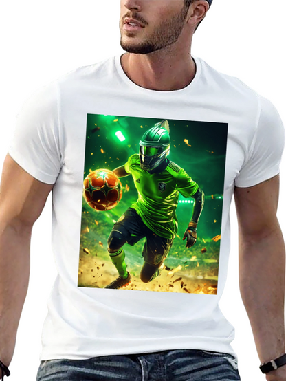 Futuristic Soccer Player Graphic Tee