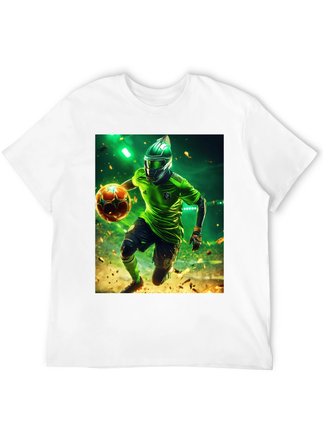 Futuristic Soccer Player Graphic Tee