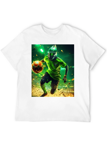 Futuristic Soccer Player Graphic Tee