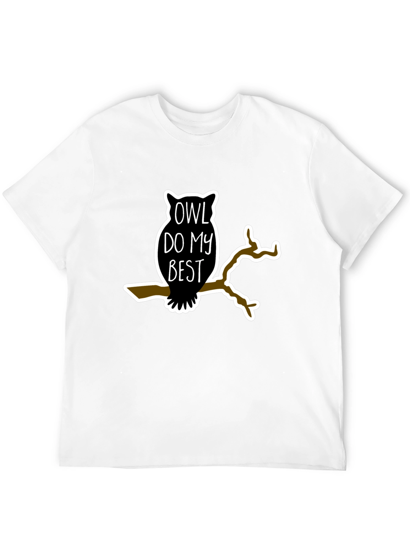 Owl Do My Best Black Graphic Tee