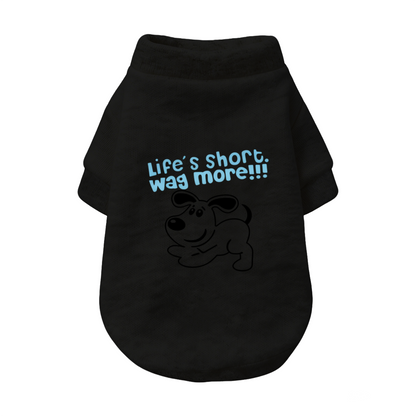 Life's Short Wag More Funny Pet Cardigan Sweater